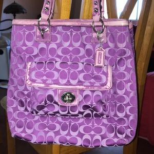 Purple coach bag